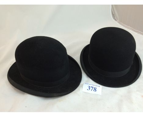  Sale Item:    2 BOWLER HATS   Vat Status:   No Vat   Buyers Premium:  This lot is subject to a Buyers Premium of 15% + Vat @