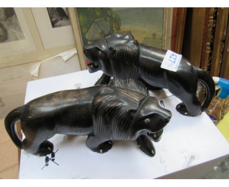  Sale Item:    2 BLACK LIONS (AF)   Vat Status:   No Vat   Buyers Premium:  This lot is subject to a Buyers Premium of 15% + 