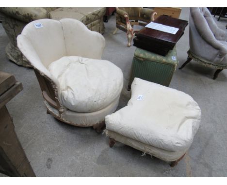  Sale Item:    TUB CHAIR & STOOL (AF)   Vat Status:   No Vat   Buyers Premium:  This lot is subject to a Buyers Premium of 15