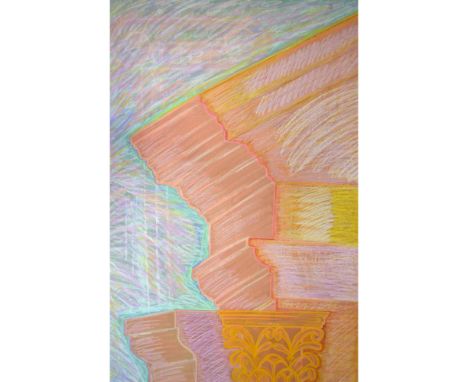 Original Acrylic, Abstract Painting, Pastel Multi-colors overall with contemporary style, design and creativity. Architectual