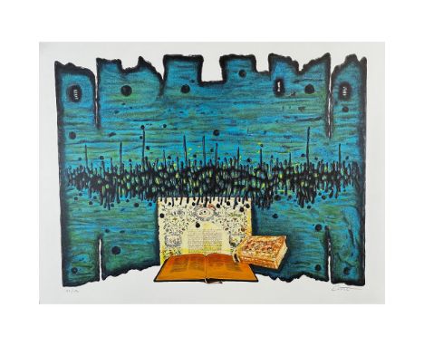 Lithograph titled Prayer Signed lower right numbered 93/150. Sight size 21.5" x 28.5"Condition: Age related wear. 