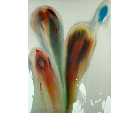 Lithograph titled Unidentified Floral. Signed lower right numbered 124/200. Sight size 22" x 30". Condition: Age related wear