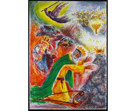 Lithograph titled Song of Songs X Signed lower right numbered 145/300 Paper Sight size 21" x 30"Condition: Age related wear. 