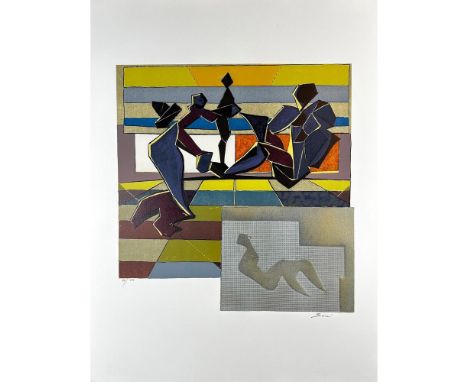 Embossed Lithograph titled Transport. Signed lower right numbered 83/150. Sight size 22.5" x 30"Condition: Age related wear. 