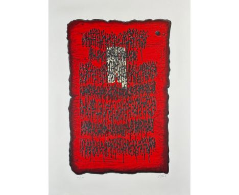 Lithograph titled Prophesy Signed lower right numbered 88/150. Sight size 21.25" x 29.25"Condition: Age related wear. 