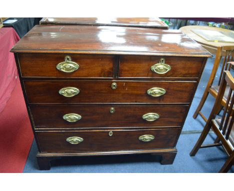 Georgian Mahogany Two Over Three Chest on Ogee Bracket Feet 