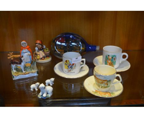 Children's Breakfast Cups &amp; Saucers plus Hummel Figure, etc. 