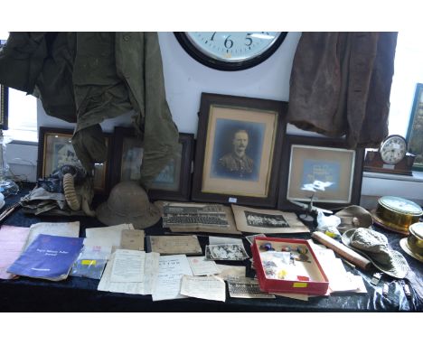 Complete Military History Through Three Generations of Hull Family; WWI to Malaya; Medals, Documents, Cap  Badges, Photograph