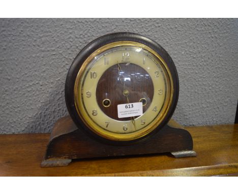 1930's Oak Mantel Clock 