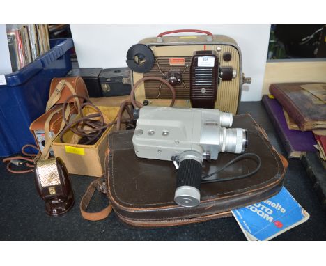 Kodak Brownie Projector, 8mm Movie Camera, Vintage Microphones by Grundig, etc. 