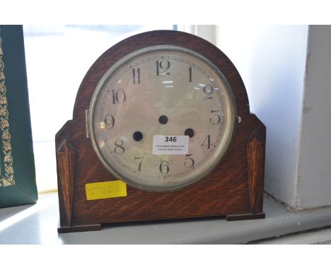 1920's Oak Mantel Clock 