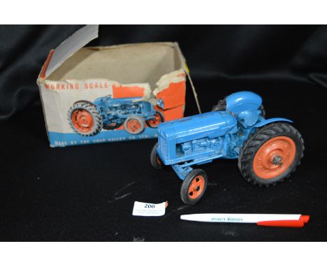 Vintage Chad Valley Diecast Scale Model Fordson Major Tractor in Original Box 