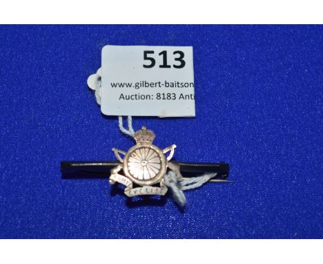 Army Cyclist Corps Hallmarked Sterling Silver Military Pin Badge 