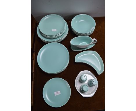 Poole Turquoise Retro Dinner Service 42 Pieces 