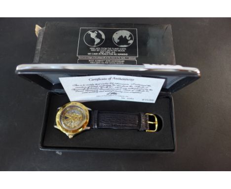 Buzz Aldrin Apollo 11 25th anniversary first men on the moon limited edition watch, 1969-1994 with case and certificate, clea