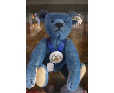 A Steiff 3rd Club Bear, Teddy blue 1908 replica, made in 1994, limited edition for Club members, EAN 420047, 35cm tall, with 