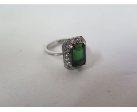 An 18ct white gold dress ring, approx 5.7 grams, ring size P/Q, in generally good condition, market 18K AR 