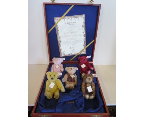 A Steiff UK baby bears set, 1994 to 1998, made in 1999, limited edition of 1847 - EAN 654695 all five bears are 16cm tall, an