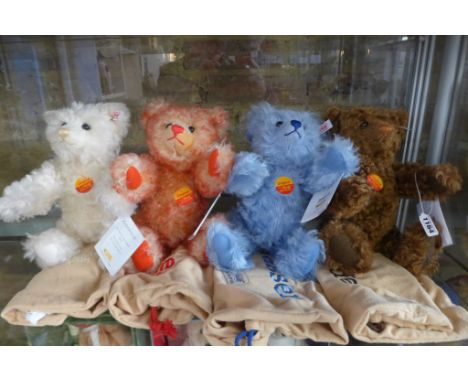 A set of Steiff Element bears, Earth, Fire, Water and Air, limited to 2000 made in 2001 - EAN 670749, 670725 670732 and 67071
