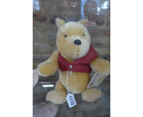 A Steiff Winnie the Pooh, made in 1999 - limited edition, 27cm tall, with box and certificate 