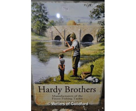 A reproduction enamel sign for Hardy Brothers, 70 x 50cm.