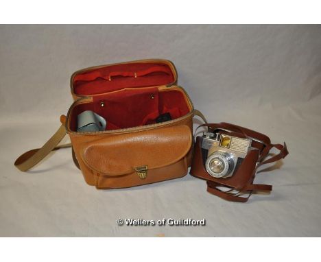 Koroll II vintage camera, in original leather case, carry case and accessories
