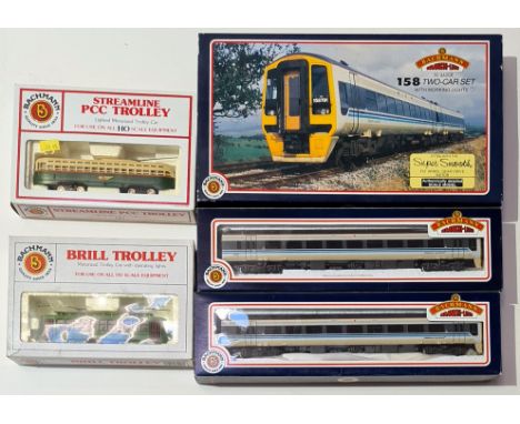 Bachmann  models 158 and two trolleys.  
