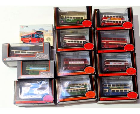 Approx. 27 boxed die-cast model trams and buses including Corgi and Exclusive First Editions.  