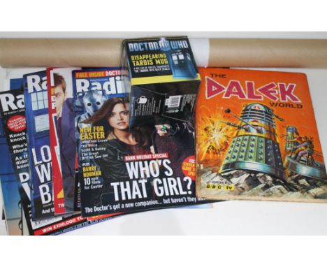 Terry Nation's The Dalek World 1965 vintage unclipped annual, BBC Souvenir Press, together with a Tardis mug, Radio Times/Dai