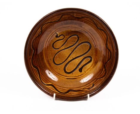 Michael Cardew (1901-1983) an open earthenware bowl, treacle glaze, impressed marks to base, 23cm diameter x 7cm high  CONDIT