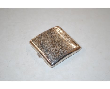 A silver cigarette case, 74.5gms 