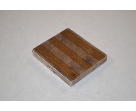 A silver cigarette case engraved to the interior, 164gms 