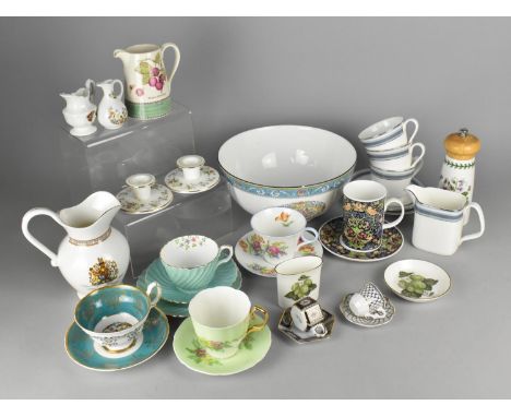 A Collection of Ceramics to Comprise Aynsley Wrythen Cabinet Tea Trio, Royal Grafton Cabinet Cup and Saucer (pattern K85684),