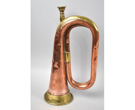 A Vintage Copper and Brass Bugle by Dallas of London 
