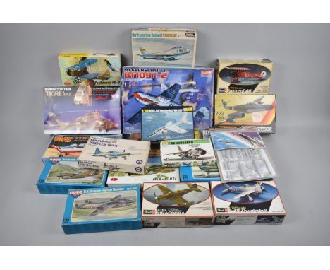 A Collection of Nineteen Various Plastic Model Aeroplane Kits, All Complete 