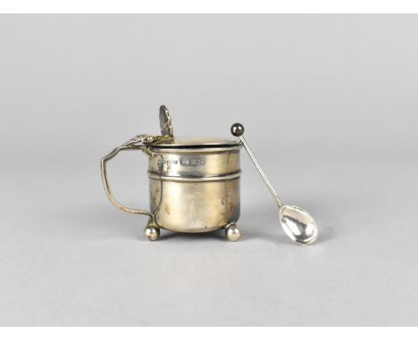 A Silver Mustard Pot by Johnson, Durban &amp; Co Ltd, with Shell Finial, Scrolled Handle and Raised on Three Ball Feet, Compl