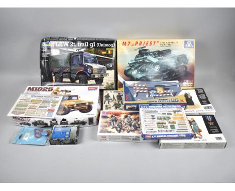 A Collection of Twelve Military Model Kits and Vehicles 