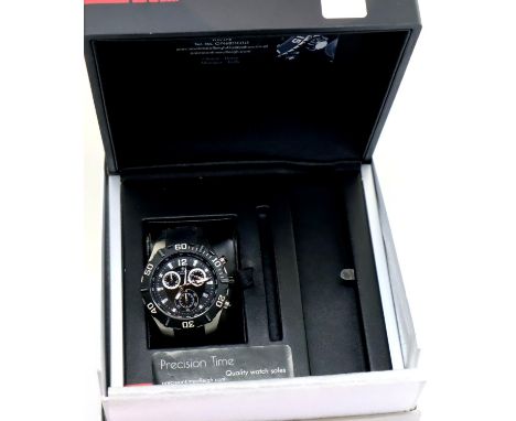 Accurist; gents divers chronograph wristwatch with rubber strap. P&amp;P Group 1 (£14+VAT for the first lot and £1+VAT for su