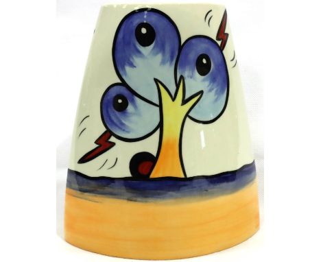 Lorna Bailey vase in the Bursley Way pattern, H: 17 cm. No cracks, chips or visible restoration. P&amp;P Group 2 (£18+VAT for