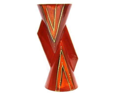 Anita Harris YoYo vase, H: 23 cm. No cracks, chips or visible restoration. P&amp;P Group 3 (£25+VAT for the first lot and £5+