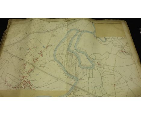 Mixed large scale antique maps of Warrington c.1876 in book form. Not available for in-house P&amp;P, contact Paul O'Hea at M