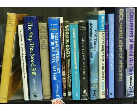 Shelf of Maritime and Shipping related books. Not available for in-house P&amp;P, contact Paul O'Hea at Mailboxes on 01925 65