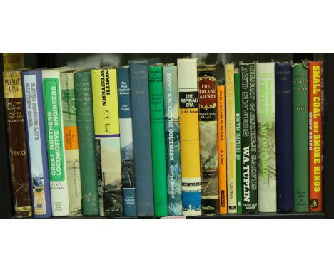 Shelf of Railway related books. Not available for in-house P&amp;P, contact Paul O'Hea at Mailboxes on 01925 659133 