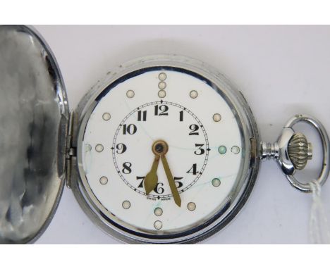 Vintage Braille pocket watch, working at lotting. P&amp;P Group 1 (£14+VAT for the first lot and £1+VAT for subsequent lots) 