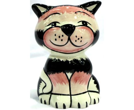 Lorna Bailey cat, Mack, H: 13 cm. No cracks, chips or visible restoration. P&amp;P Group 1 (£14+VAT for the first lot and £1+