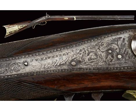 dating: Mid 19th Century provenance: USA, Heavy, octagonal, rifled, 13, 7 mm cal. barrel at the nozzle, (bore needs cleaning)