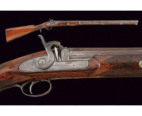 dating: Mid 19th Century provenance: Birmingham, Smoothbore, three-stage, 18 mm cal barrel, octagonal at the first part and s