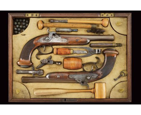dating: about 1835 provenance: Belgium, Micro-rifled, octagonal, 14 mm cal barrels, with engraved base, mark of the Liège tes