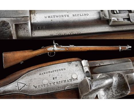 dating: 1878 provenance: England, Round, rifled, 12 mm cal. barrel, provided with foresight, foldaway and adjustable sight, m