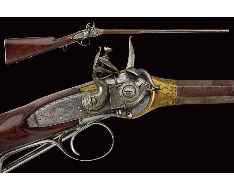 dating: circa 1800 provenance: London, Smoothbore, two-stage, 11 mm cal. barrel, twisted and finished, octagonal at the first